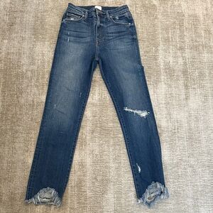 Jonathan Simkhai Frayed Hem Blue Jeans